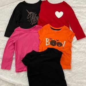 Lot of 5 tees. Girl’s size 3T.
